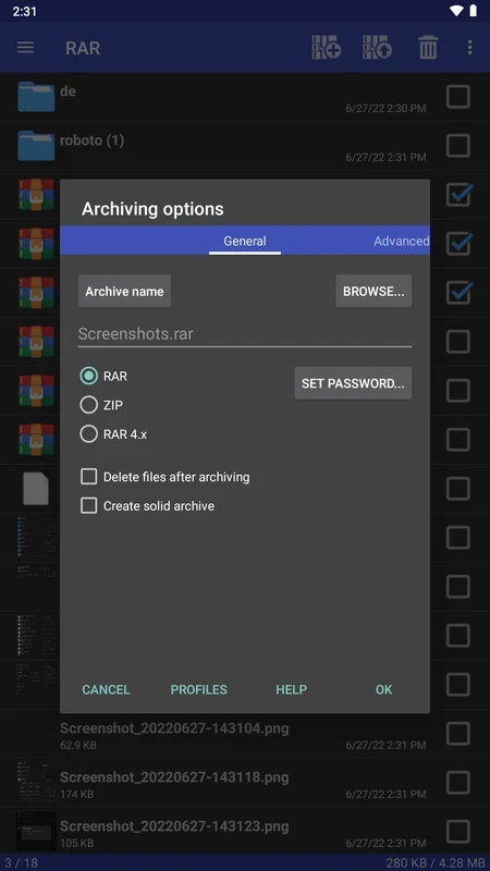 RAR — Screenshot 5